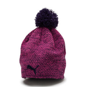 Puma Women Fleece Lined Knit Pom Logo Beanie